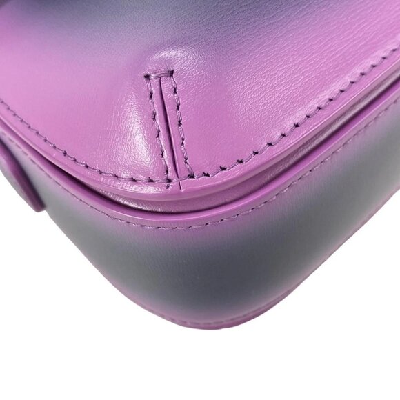 Auth GIORGIOARMANI La Prima - Purple Navy palmellato leather Shoulder Bag - Picture 9 of 9